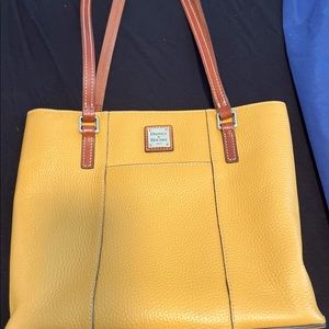 Yellow tote in pebble grain leather. Kept in dust bag when not in use.